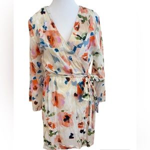 Plum Pretty Sugar 100% Cotton Floral Wrap Dress Size S